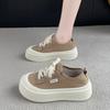 Fashion CRLAYDK Classic Platform Canvas Shoes for Women Low Top Casual Sneakers Ladies Lace Up Fashion Walking Comfortable Tennis