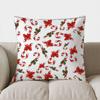 Christmas Tree Bow Throw Pillow Cover With Short Plush Print Living Room Sofa Decoration Cushion Cover Pillow Covers Decorative