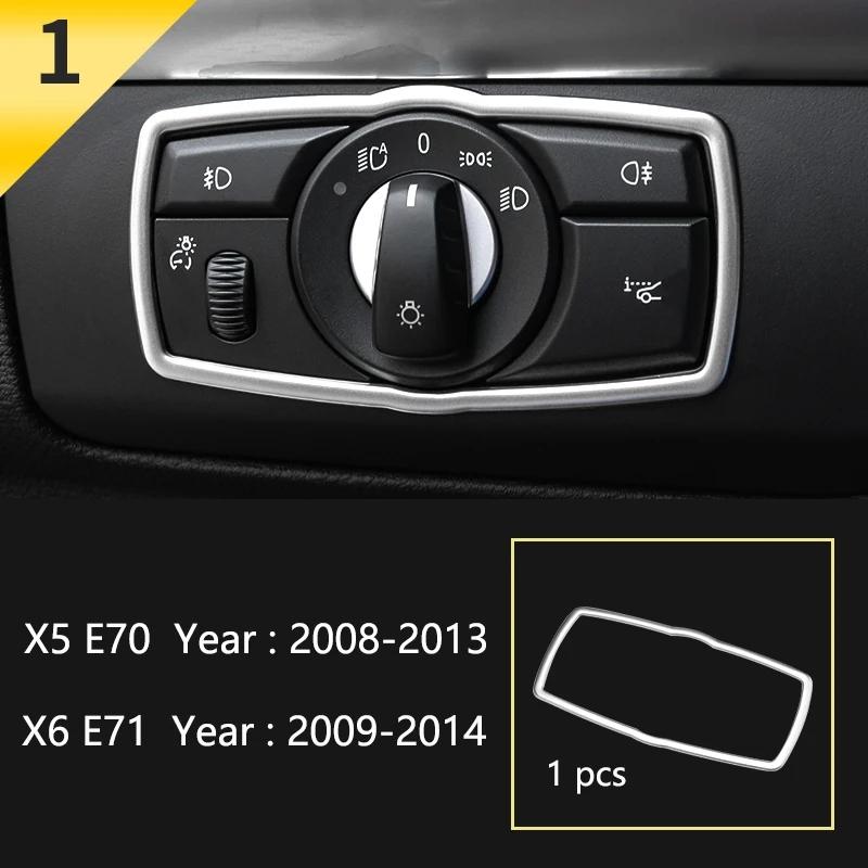 Stal nierdzewna Pokrywa ramki bocznego otworu wentylacyjnego deski rozdzielczej samochodu Naklejka wykończeniowa Do BMW X5 E70 X6 E71 Akcesoria do stylizacji wnętrza