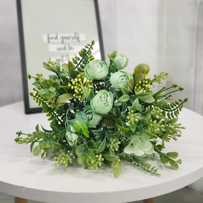Flower Bud Small Fruit Combination Flower Simulation Flower Green Leaf Plant Wedding Hand Home Decoration Artificial Flower