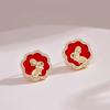 Fashion design sense Cute bunny fringed earrings Female creative sweet and cool exquisite stud earrings Versatile personality trendy earrings