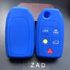 ZAD Silikonkautschuk Auto Schlüsselhülle Abdeckung Halter Schutz Set für Volvo S80 S60 V70 XC70 XC90 D05 Klapp Flip 5 Tasten Fernbedienung Schlüssel