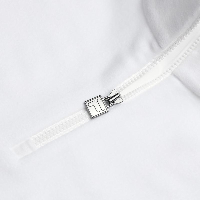 FILA Ski Series Fashion Simple Sports Casual Versatile Warm Fleece Long Sleeve Regular T-Shirt Women Tops Jade-White A11W546201FWT