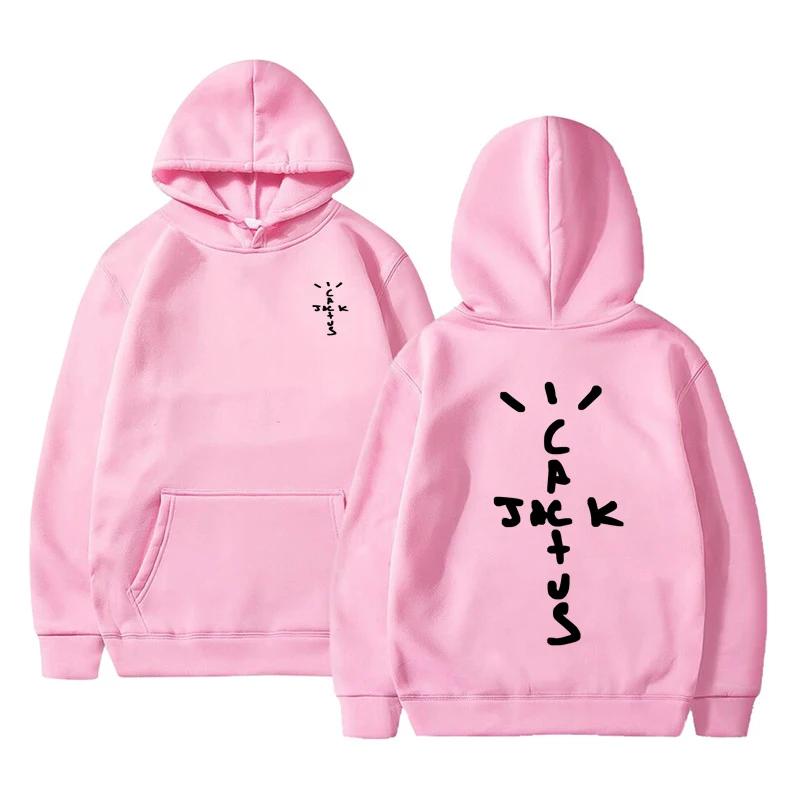 Hip Hop Plus Size Hoodie Cactus Jack Swag Print Funny Women Men Hooded Sweatshirts Casual Pullover Unisex Casual Streetwear