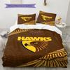 Hawthorn Hawks Muster Bettwäsche Set Bettbezug Kissenbezug Heimdekoration Geschenk (1 Bettbezug + 2 Kissenbezüge, ohne Füllung)