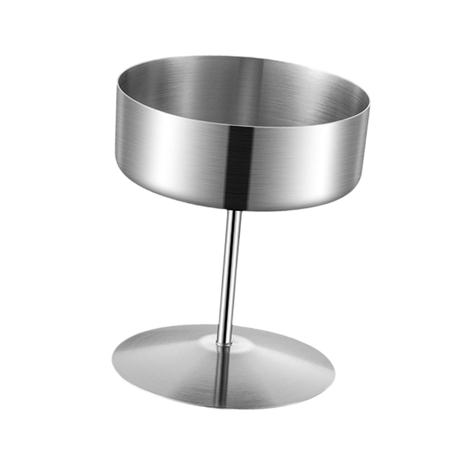 Stainless Steel Dessert Cup Elegant Footed Bowl Pudding Serving Cup for Restaurant Party Hotel
