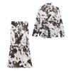 TAOP&ZA Spring/Summer Women's Animal Print Midi Skirt Shirt Set
