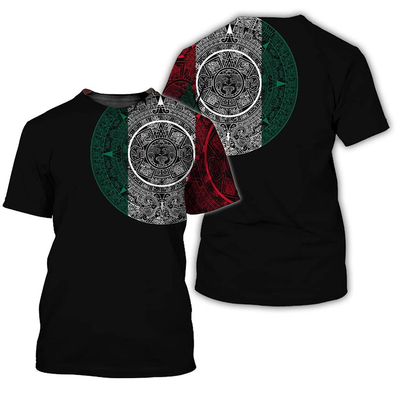 Mexiko Flagge 3D-Druck Herren T-Shirts für Männer Kleidung Sommer Unisex Kurzarm Tops Mode Tees Streetwear Harajuku T-Shirt