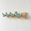 Wall Mounted Storage Hook Strong Load-bearing Dinosaur Shaped Bedroom Entryway Wooden Clothes Hook Coat Hanging Rack