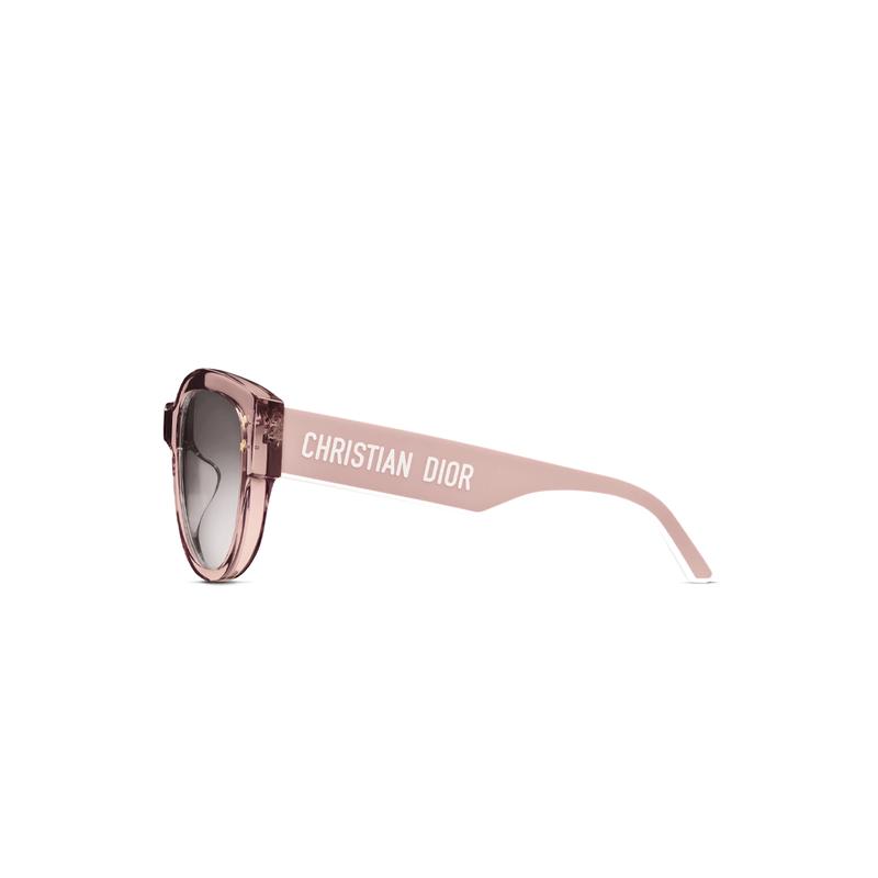 Dior [Available Prescriptions] Temple Logo Oval Sunglasses Women's Pink Pink 55 Basic Packaging-glasses Case + Packaging Box