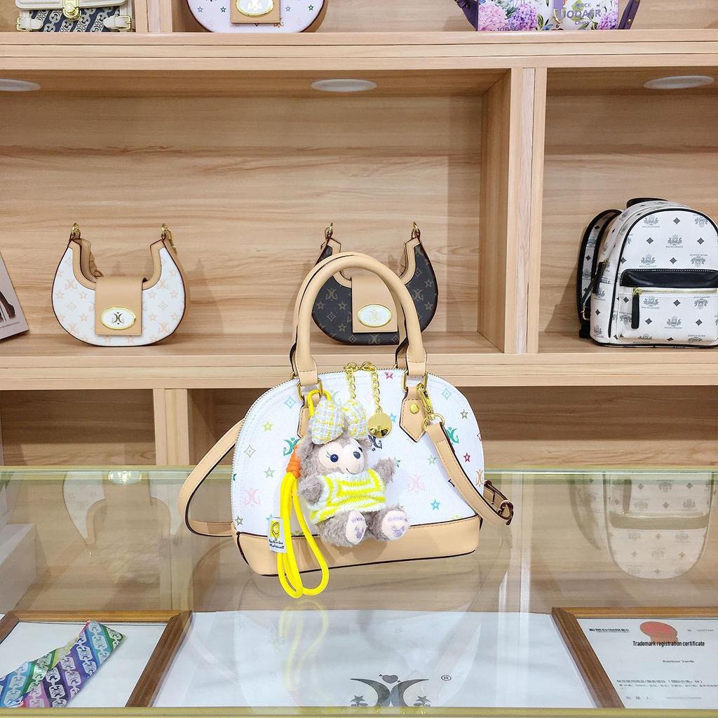 Crossbody Shell Monogram Vintage High-End: Geantă de mână chic colorblock pentru influenceri 2025