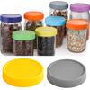 4Pcs 70/86MM Wide Mouth Mason Jar Lid Reusable Leak Proof Canning Cover Dishwasher Safe Food Grade Jar Sealing Lid Top Cap
