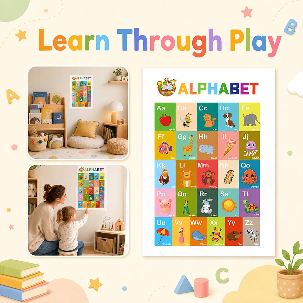 Rules for Preschool Kindergarten Elementary School Decorative Educational Chart for Early Learning