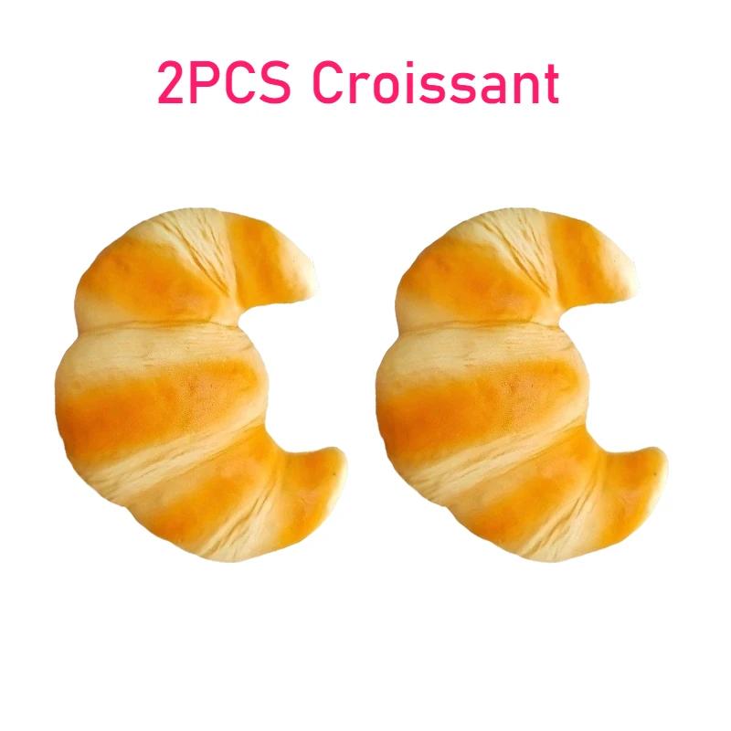 Squishy Croissant Knetspielzeug Langsam aufsteigendes Klebriges Stressabbau-Spielzeug Superweiches Lebensmittel Kreative Simulation Brot Anti-Angst-Spielzeug