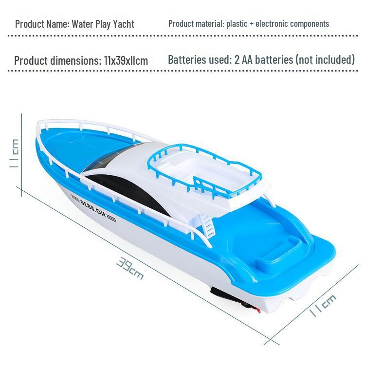 Kids' Electric Speedboat Toy: Water-Ready Yacht Model for Bath Time Fun