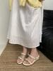 Wedge heel bow open-toed slippers women's outer wear 2025 summer new French fairy style heightening sandals