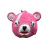 Whimsical Raccoon Head Mask In Pink Blue And Gray Colors Perfect For Kids And Adult Celebrations