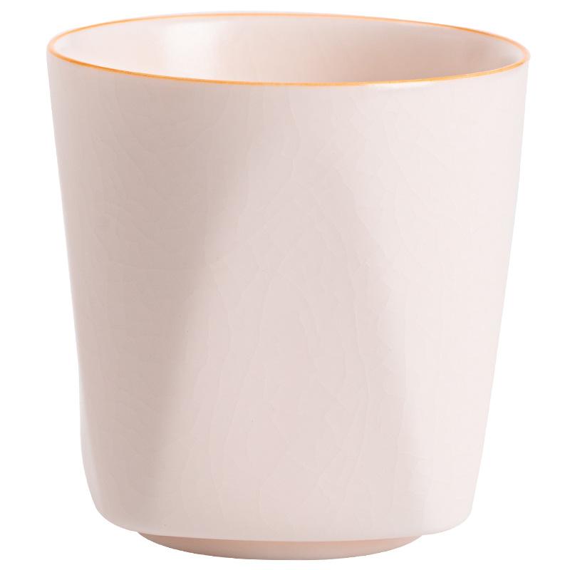 160ml Boutique Jade Grease Ru Porcelain Prism Cup Ru Kiln Master Cup Handmade Ceramic Household Kung Fu Teaset Tea Ceremony Gift