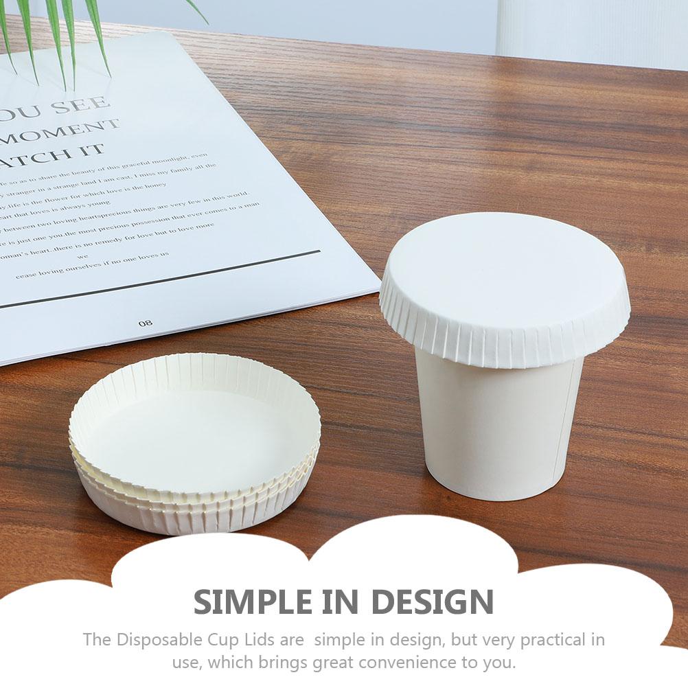 150 Pcs Plastic Cup Cups White Coffee Mugs Stackable Lids Paper Covers Drinking Protectors