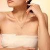 Trendy Double-Layer Waterdrop Pendant Necklace with Letter & Heart Diamond Inlay for Women