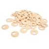 50pcs Wood Earring Blanks Hollow Round DIY Making Easy Coloring Wear Resistant Light Weight Jewelry