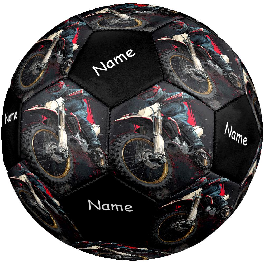 Custom Name Off Road Motorcycles Theme Size 5 Soccer Ball, Suitable for Both Indoor and Outdoor Matches, a Gift Suitable for Everyone.