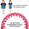 Abnehmen, 24 Reifenglieder, intelligentes und abnehmbares Massage-Hula-Hoop-Taillen-Schönheitsgerät, weibliches Bauchstraffungs- und Fettreduzierungs-Fitnessgerät