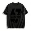 Trendy Personalized 67 Number Print Casual Loose Crew Neck T-Shirt Pure Cotton T-shirt