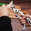 All-Steel Stainless Multifunctional Kitchen Scissors: Automatic Rebound Chicken Bone and BBQ Cutter