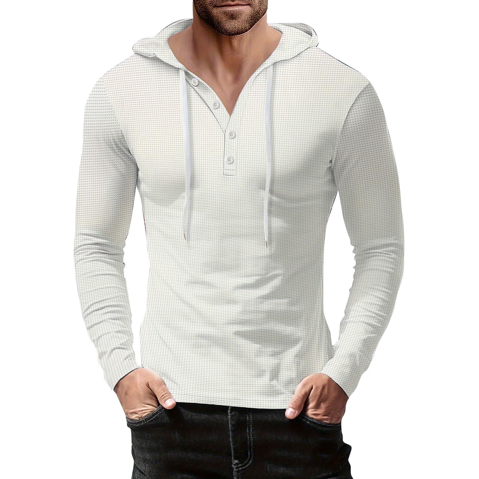 

Мужская футболка с короткими рукавами для спорта и фитнеса, модный топ с капюшоном XL белый