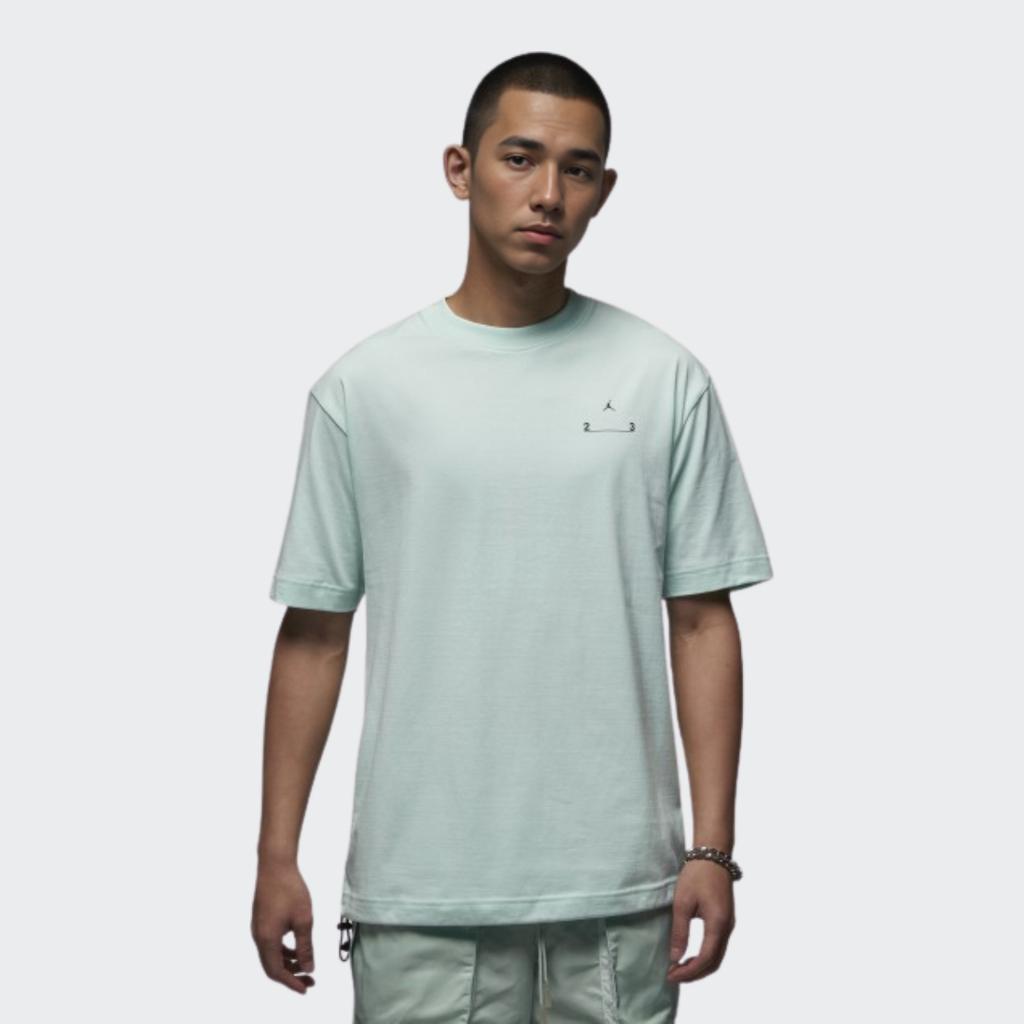 Jordan Engineered Alphabet Print Loose Round Neck Short Sleeve T-Shirt Men Tops Igloo-Blue DX9644-360