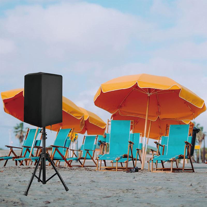 Oxford Cloth Speaker Dust Cover Multimedia Metal Audio Cover Dust and Waterproof Protective Cover 210D Black Silver Oxford Cloth