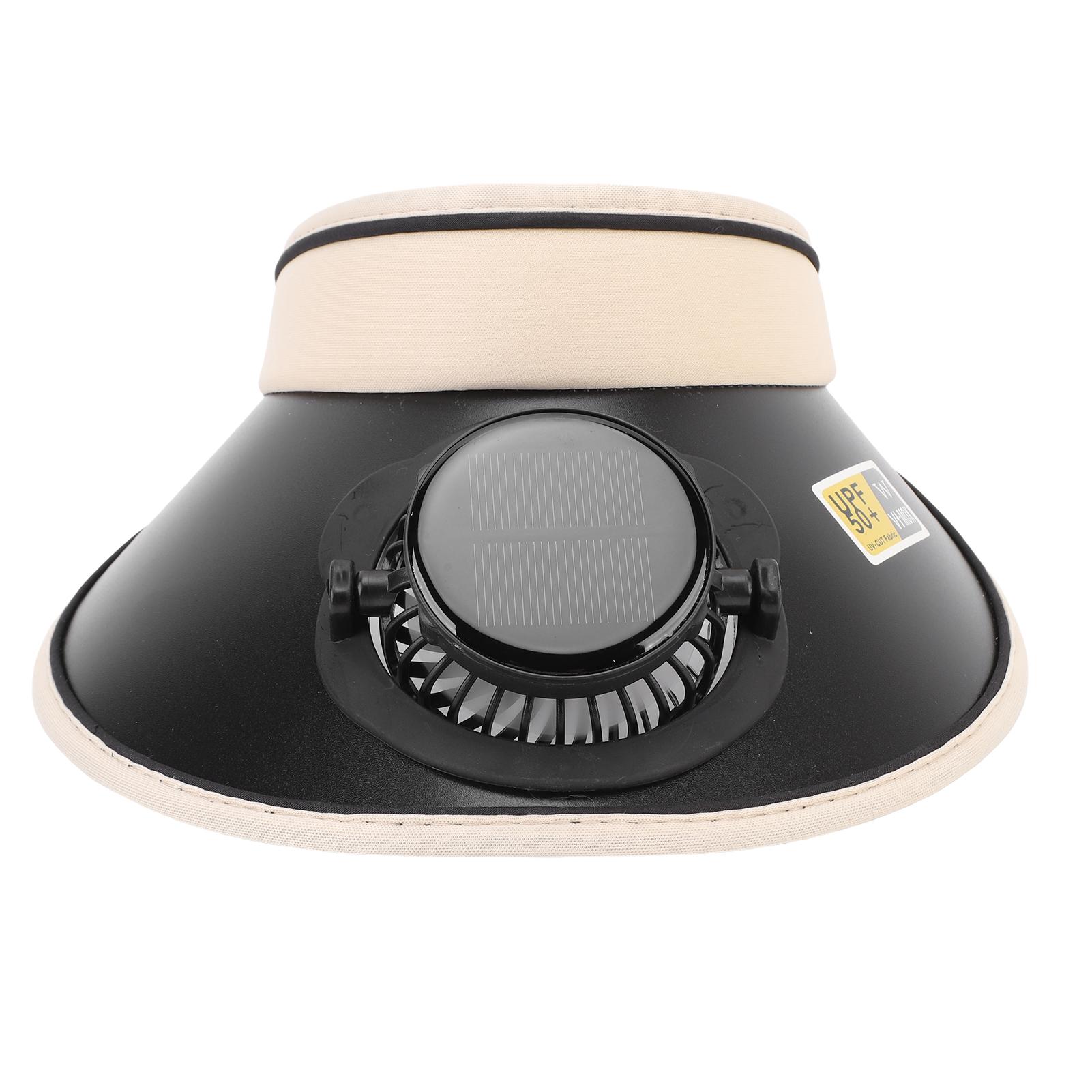 

Солнечная Шляпа-Вентилятор с Широкими Полями для Улицы Портативная Шляпа-Вентилятор Унисекс для Пляжа, Путешествий, Рыбалки, Пешего Туризма