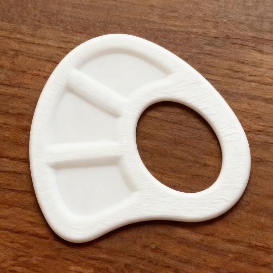 Akrilik Boya Paleti El Tipi Renk Karıştırma Tepsisi Taşınabilir Yelpaze Şeklinde Oluklu Tasarım Sanatçılar Öğrenciler İçin Mini Renk Paleti