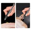 1pc Thick Stainless Steel Kitchen Tweezers, Multi-Purpose Cooking Fish Bone Tweezers, Meat Removal Tools, Fish Bone Removal Tweezers,