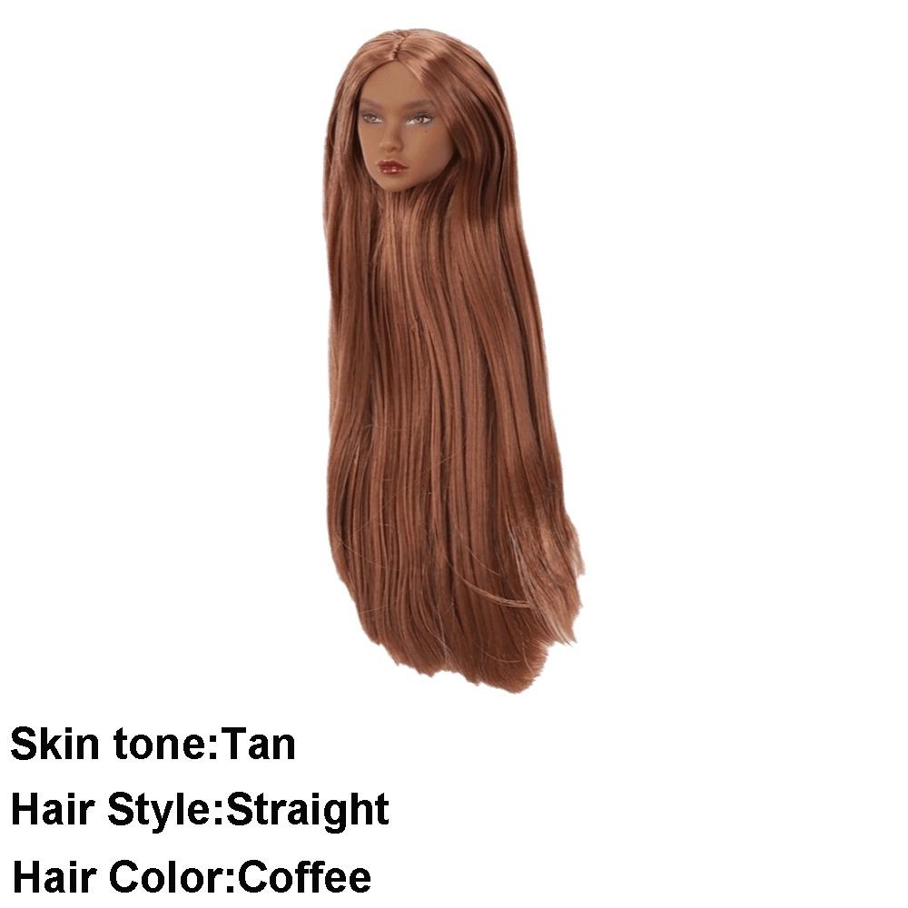 White Normal Tan Skin Doll Head European Face Fashion Doll Head  for 11.5 Inch BJD Doll Body