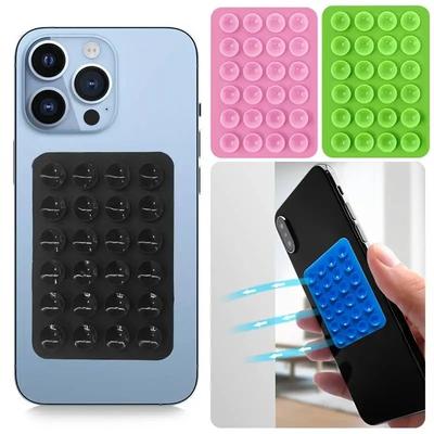 Siliconen zuignap telefoonhouder mat Multifunctionele zuignap muurstandaard Vierkant antislip enkelzijdige hoesbevestiging Achterkant sticker