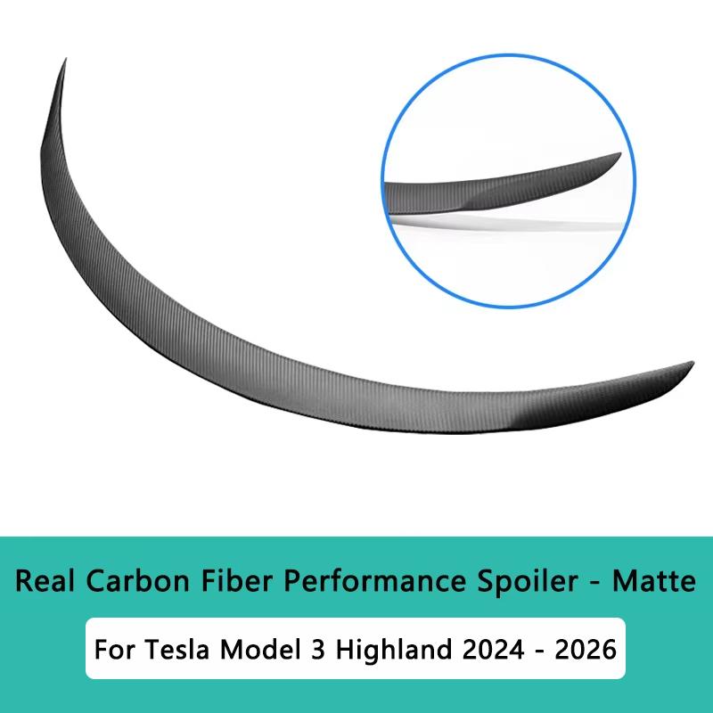 HEENVN Model Y Juniper Spoiler for Tesla Model 3 Highland Real Carbon Fiber Spoiler High Performance Trunk Wing Car Accessories
