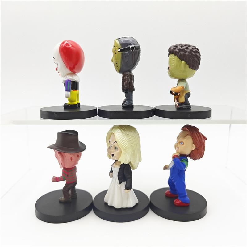 Unique American Horror Movie Figure Collection Featuring Clown Jason Freddy Doll For Halloween Gifts