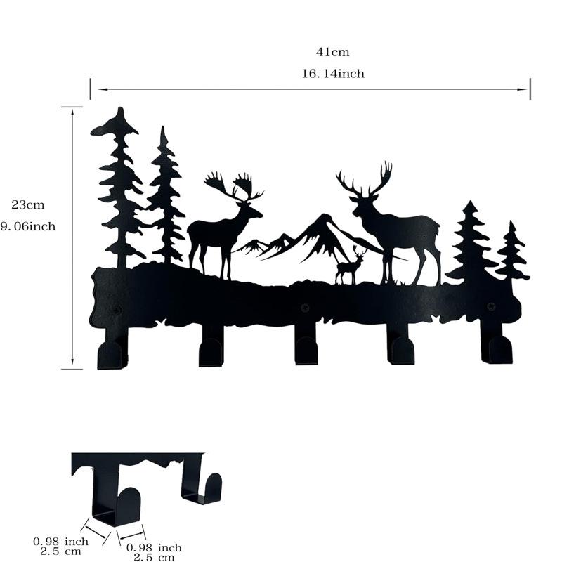 HOME Metall Wandhaken mit Buchstaben - Kreativer Eisenkunst Schlüssel- und Handtuchhalter