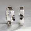 Handcrafted Chinese Double Happiness Ring Set Couples Adjustable Opening Band Vintage Style Unisex Jewelry