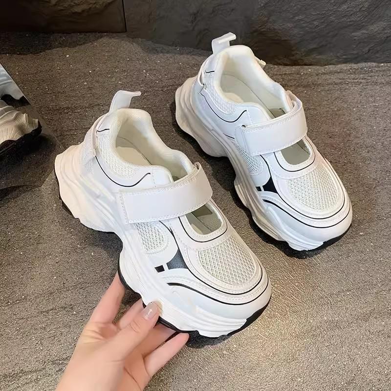 Platform Sports Sandals Women's 2025 Summer New Hollow Dad Shoes Mesh Breathable Casual Hole Shoes Ins Tide