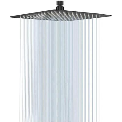 8"/10"/12" Acier Inoxydable 304 Carré Pommeau de Douche Pluie Ensemble de Douche Couverture Complète du Corps Grand Débit Pluie Noir Pommeau de Douche