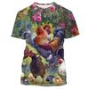 Trend Fun France Gallic Rooster Chicken Fowl Tričko s potiskem Harajuku Fashion Roztomilý Animal Grafický Trička Muži Streetwear