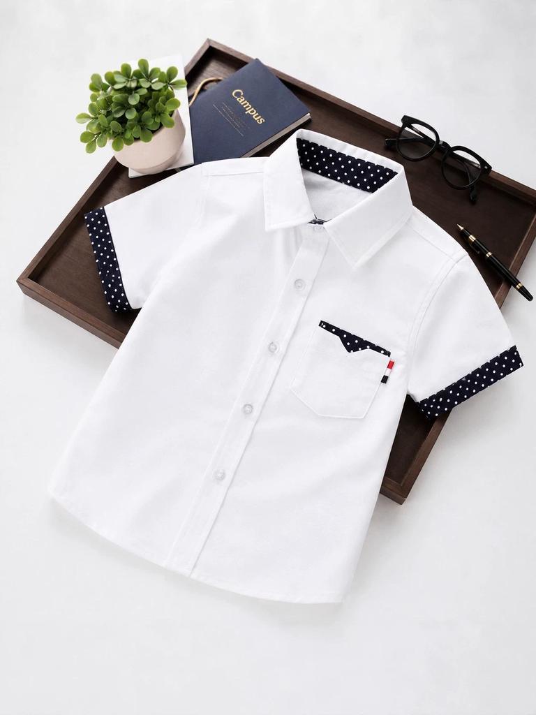 Trendy Boys' Summer Short-Sleeved Casual Shirt for Children