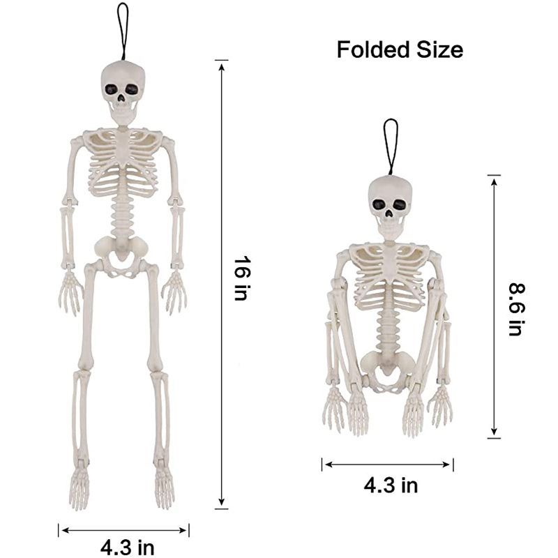 

40Cm Halloween Human Movable Skeleton Clown Skull Haunted House Hanging Props Household Evil Party Decoration Horror Scary Decoration