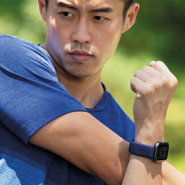 Uniq Pasek Aspen Apple Watch 40/38/41Mmseries 1/2/3/4/5/6/7/8/9/Se/Se2 Braided Szary/Granite Grey