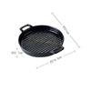 Double Ear Horizontal Texture Disc Ceramic Flat Plate Baking Plate Barbecue Plate Steak Plates Molecular Cooking Retro Tableware