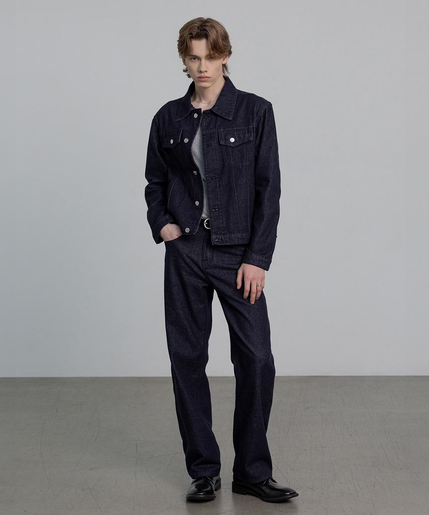DECOROSO Knox Denim Trucker Set [Dark Indigo]