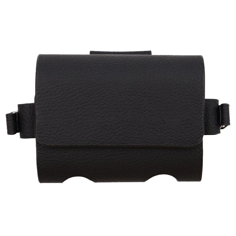 

Leather Golf Ball Bag Lightweight Golf Tee Holder Pouch Hang On Waist Golf Accessory Pouch Portable Golf Carry Bag чёрный